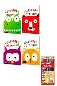 Çocuk Gezegeni - 12 Renk Kuru Boya Kalemi Ve Eğlenerek Boyayalım seti - 4 Kitap Çocuk Gezegeni - 12 Renk Kuru Boya Kalemi Ve Eğlenerek Boyayalım seti - 4 Kitap