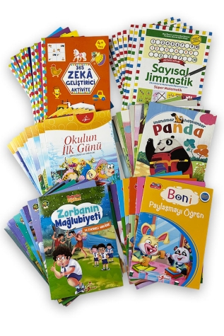 Çocuk Gezegeni - 3-6 Yaş Okul Öncesi Kitaplık Seti - Peluş Hediyeli