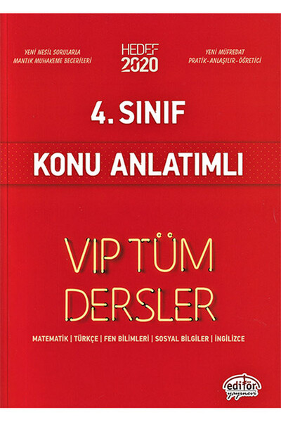 4. Sınıf VIP Tüm Dersler Konu Anlatımlı - Editör Yayınevi