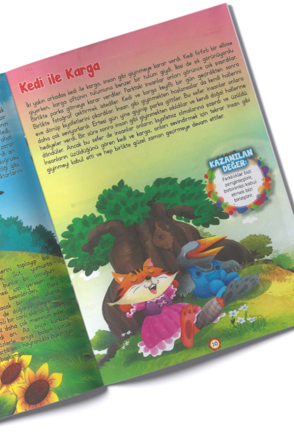 4+ Yaş Değerler Eğitimi Seti 8 Adet Dergi Boy Kitap