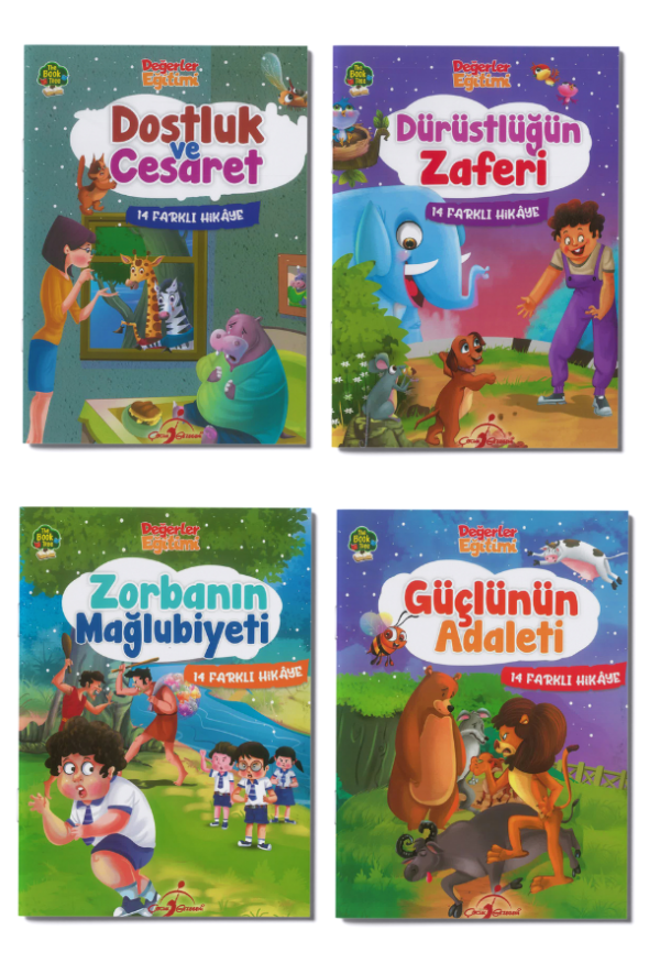 4+ Yaş Değerler Eğitimi Seti 8 Adet Dergi Boy Kitap