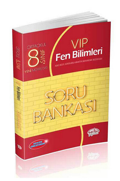 8. Sınıf VIP Fen Bilimleri Soru Bankası - Editör Yayınevi