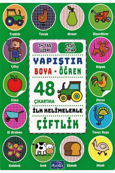 Çiftlik Yapıştır Boya Öğren - Parıltı Yayınları