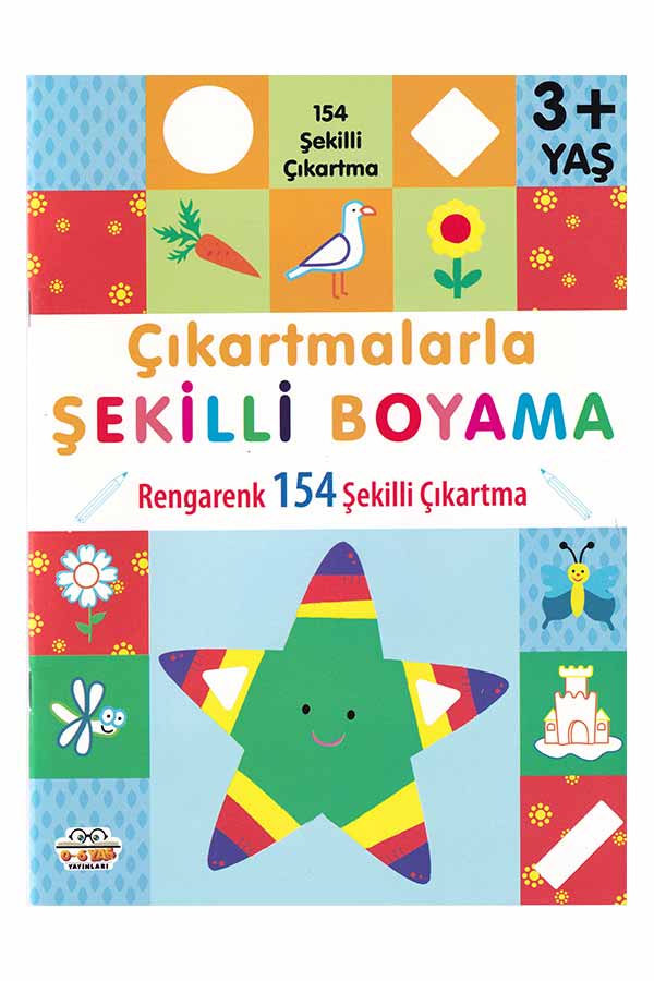 Çıkartmalarla Şekilli Boyama - Rengarenk 154 Şekilli Çıkartma