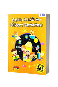 Aktif Zeka - Çoklu Zeka ve Dikkat Aktivitesi 3 Yaş - Turuncu Kitap