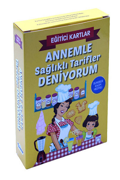 Eğitici Kartlar - Annemle Sağlıklı Tarifler Deniyorum / Silinebilir Kalem Hediyeli