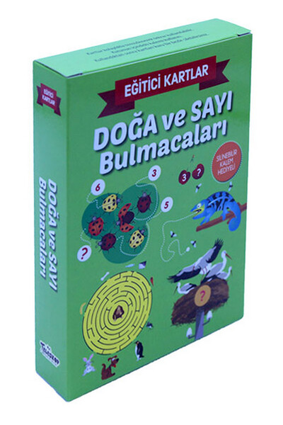 Eğitici Kartlar - Doğa ve Sayı Bulmacaları / Silinebilir Kalem Hediyeli