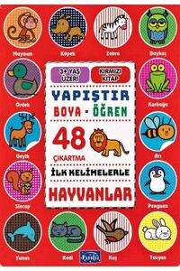 Parıltı Yayınları - Hayvanlar Yapıştır Boya Öğren - Parıltı Yayınları