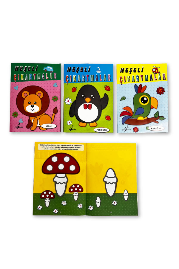 Neşeli Çıkartmalar Serisi - 4 Kitap