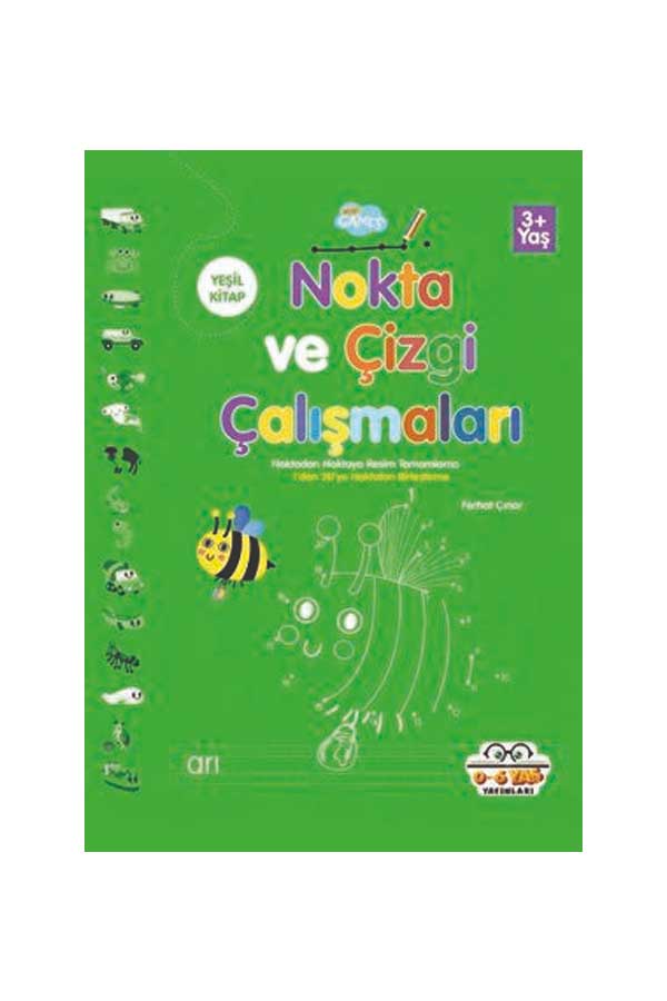 Nokta ve Çizgi Çalışmaları - Yeşil Kitap (3+ Yaş)