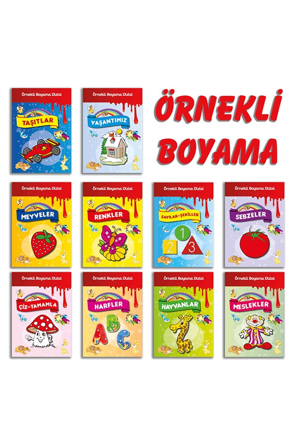 Örnekli Boyama Serisi - 10 Kitap