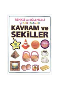 Renkli ve Eğlenceli Çıkartmalar Kavram ve Şekiller (Poster Hediyeli) - Parıltı Yayınları - Thumbnail