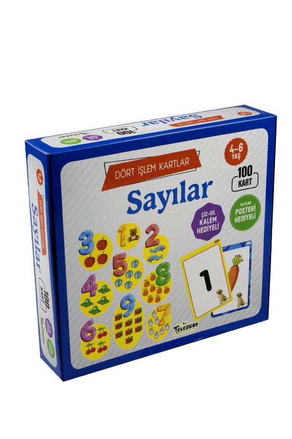 Sayılar Dört İşlem Kartlar 4-6 Yaş