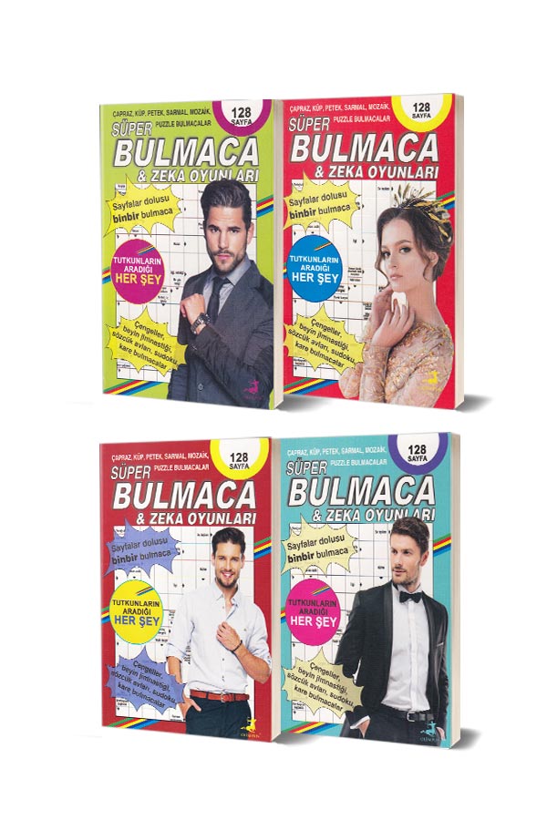 Süper Bulmaca ve Zeka Oyunları Seti - 4 Kitap