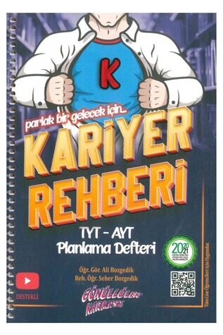 Gönüllüler Karması Yayınları - TYT AYT Kariyer Rehberi Planlama Defteri - Gönüller Karması