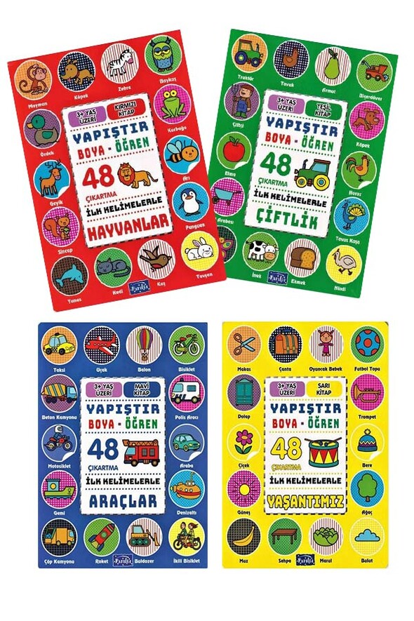 Yapıştır Boya - Öğren Seti - 4 Kitap