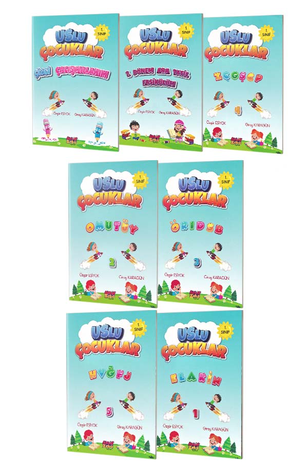 Yazmaya Hazırlık Ve Çizgi Çalışmalarım Seti - Uslu Çocuklar - 7 Kitap